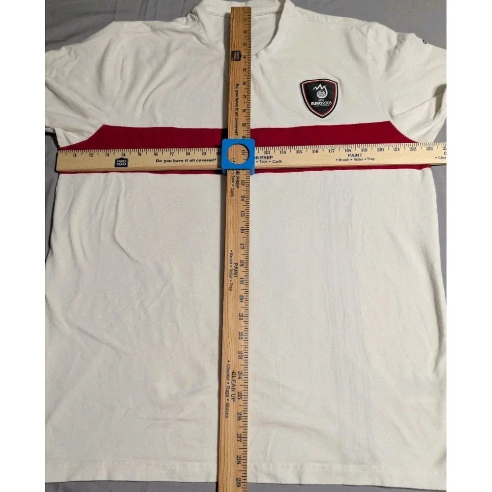 Adidas UEFA Euro 2008 Austria Switzerland T Shirt Mens XL White Soccer Tee